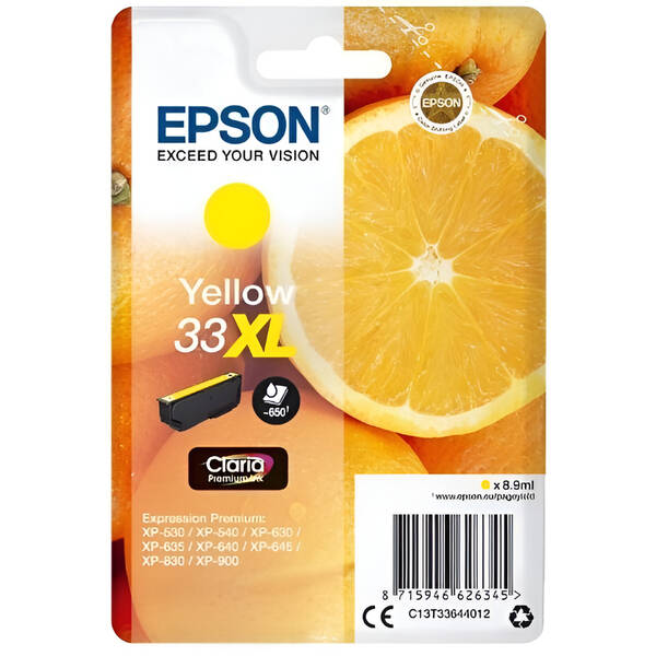 Cartridge Epson 33XL, 650 strán žltá

