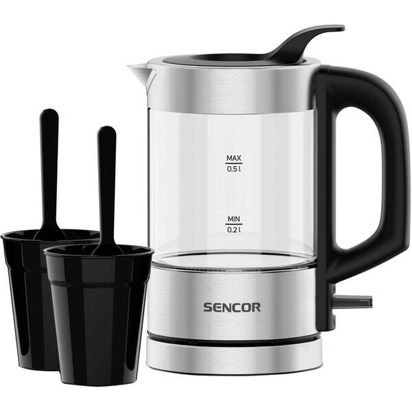 Rýchlovarná kanvica Sencor SWK 160SS nerez/sklo

