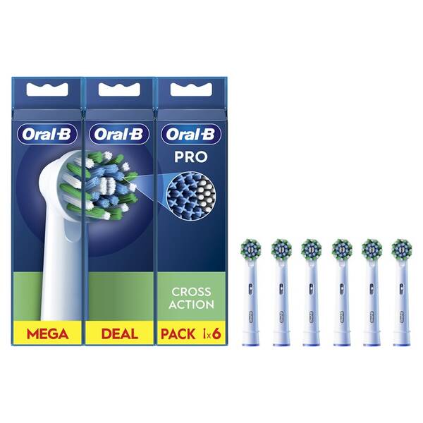 Náhradné hlavice Oral-B Pro Cross Action (6 ks) 

