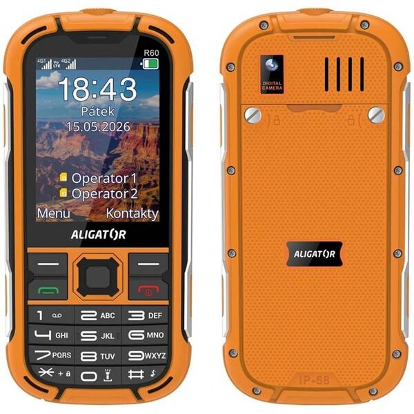Mobilný telefón Aligator R60 eXtremo oranžový


