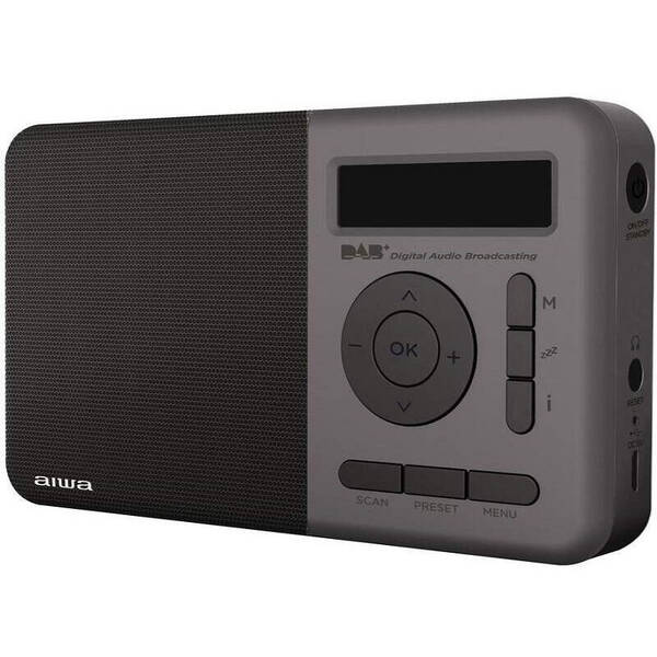 Rádioprijímač s DAB+ AIWA RD-40DAB čierny/sivý

