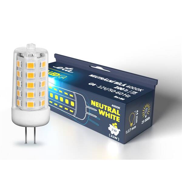 LED žiarovka ETA EKO LEDka bodová 2W, G4, neutrálna biela 

