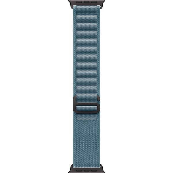 Remienok Apple 49mm jasne modrý alpský ťah – M – čierny titán 

