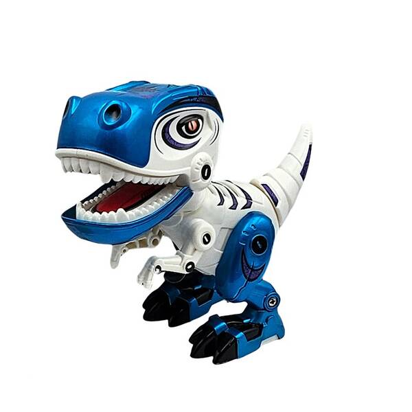 Interaktívne zvieratko ENNIUS Tyranosaurus Rex biele/modré

