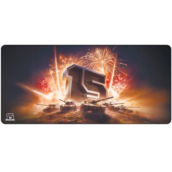Podložka pod klávesnicu a myš FSH World of Tanks 15 Anniversary, XL oranžová

