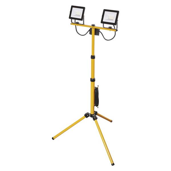 Reflektor EMOS Hobby Slim, 2x 20,5 W, trojnožka čierny/žltý

