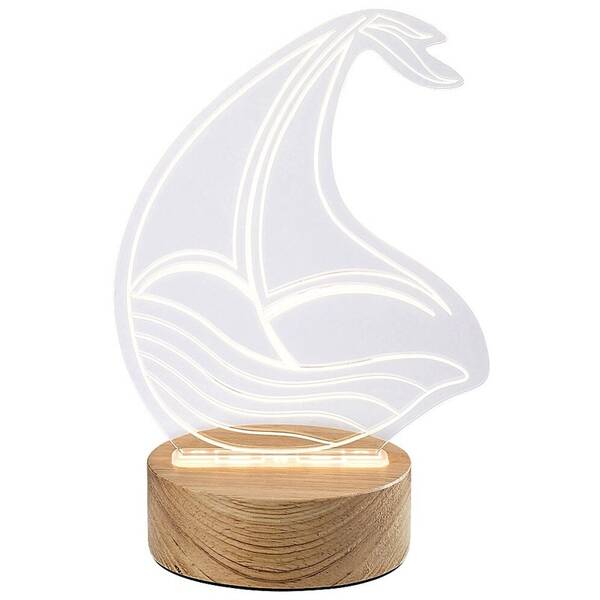Stolná lampa Rabalux Akali 76001 drevená/priehľadná


