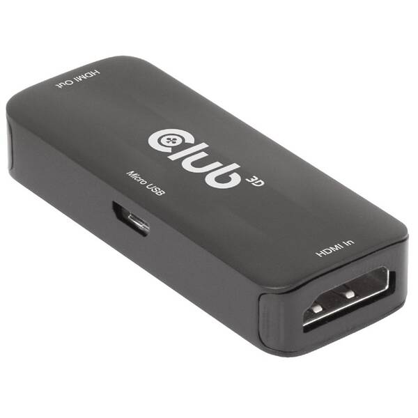 Adaptér Club3D aktivní HDMI 4K60Hz (F/F) čierny


