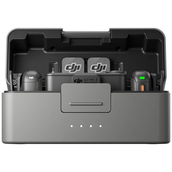Mikrofón DJI Mic 3 (2 TX + 1 RX + Charging Case) sivý

