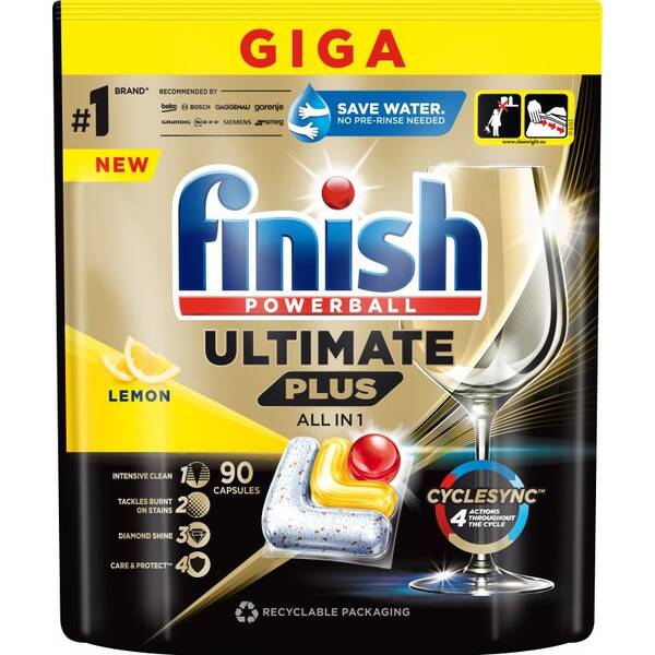 Kapsuly do umývačky Finish UP Lemon 90ks 


