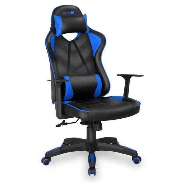 Herná stolička Connect IT LeMans Pro čierna/modrá

