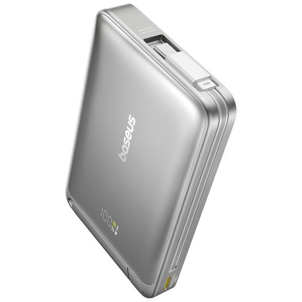 Powerbank Baseus Nomos Qi2 10000mAh 45W s káblom USB-C biely

