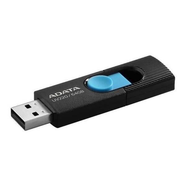USB flashdisk ADATA Dash Drive UV220 64GB čierny/modrý

