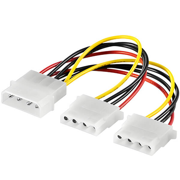Kábel PremiumCord napájací HDD 5,25”-2x5,25” 

