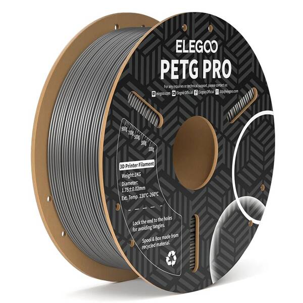 Tlačová struna (filament) Elegoo PETG P 1,75mm strieborný

