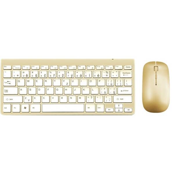 Klávesnica s myšou WG Bluetooth zlatá

