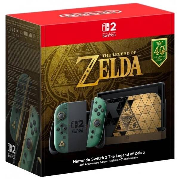 Herná konzola Nintendo Switch 2 The Legend of Zelda - 40th Anniversary Edition čierna/zelená

