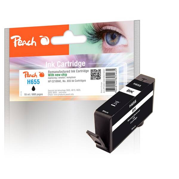 Cartridge Peach HP 655, 660 strán čierna

