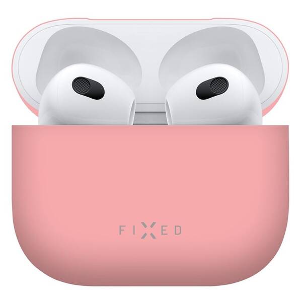 Puzdro FIXED Silky pro Apple AirPods 3 (2021) ružové

