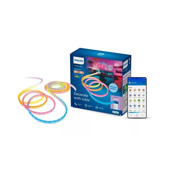 LED pásik Philips Smart LED Neon RGBIC LED strip 10m Type-C biely

