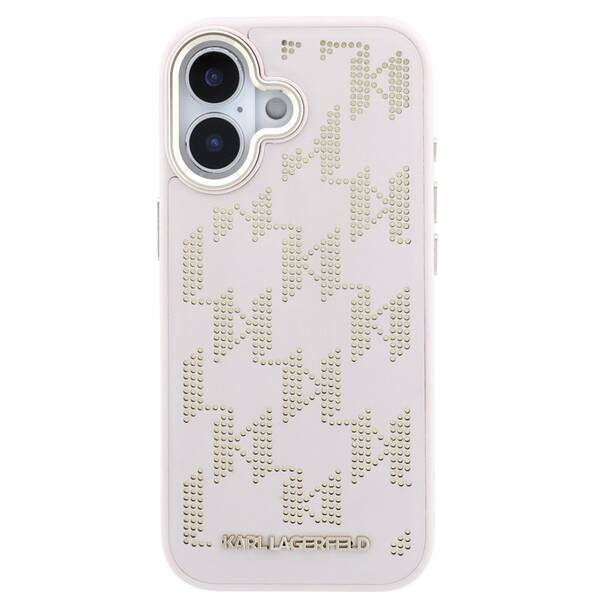 Kryt na mobil Karl Lagerfeld PU Perforated Monogram MagSafe na Apple iPhone 17 ružový

