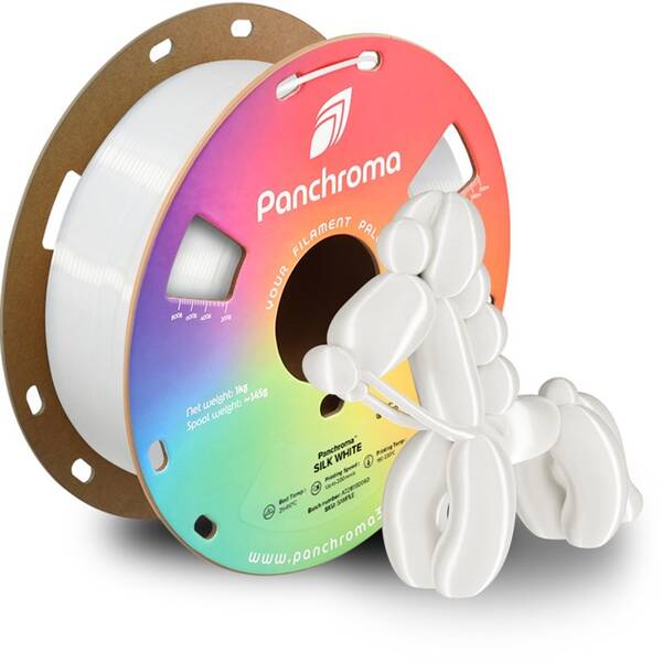 Tlačová struna (filament) Polymaker Panchroma PLA Silk biely

