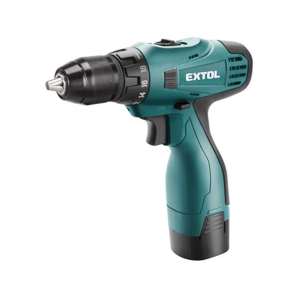 Vŕtací skrutkovač EXTOL Industrial LI 16 CD, 16,6 V (s batériou) 

