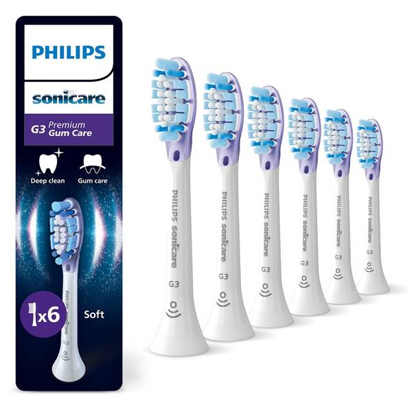 Náhradné hlavice Philips HX9056/87 (6 ks) biela

