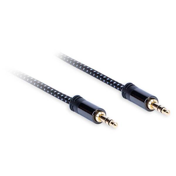 Kábel AQ 3,5 mm Jack/3,5 mm Jack, M/M, 1,5, m čierny

