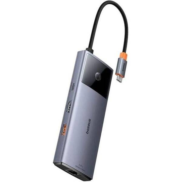 USB Hub Baseus Metal Gleam Series II 6-in-1 sivý

