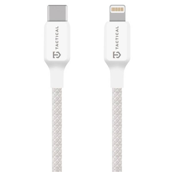 Kábel Tactical Stitch Thread USB-C/Lightning 0,3m biely


