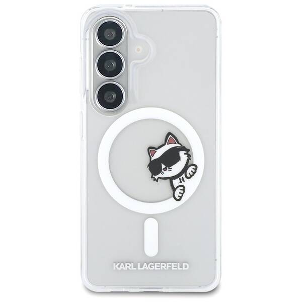 Kryt na mobil Karl Lagerfeld IML Choupette Peekaboo Logo Magnetic na Samsung Galaxy S26 priehľadný


