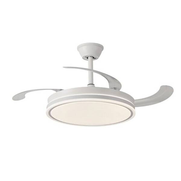 LED stropné svietidlo Rabalux FLUARA 71364, s ventilátorem biele

