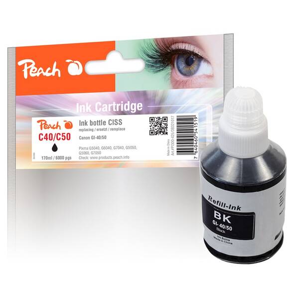 Cartridge Peach Canon GI-40/50, 6000 strán čierna

