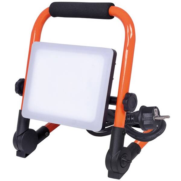 Reflektor Solight 30 W, 2700 lm, 4000 K, IP65, so sklopným stojanom oranžový

