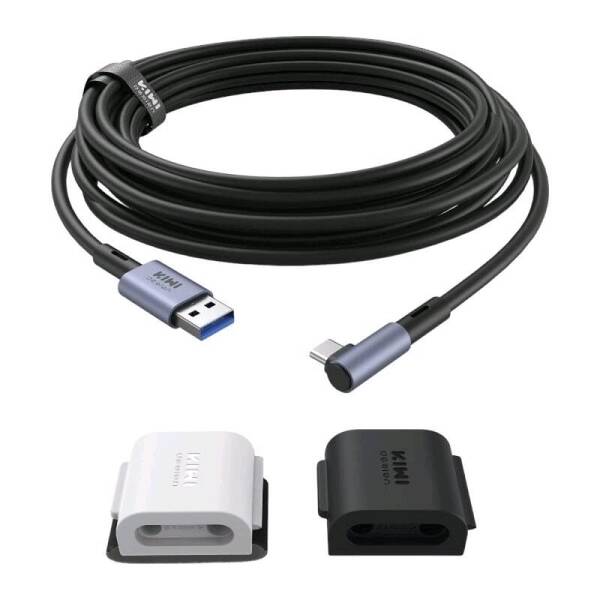 Kábel KIWI design 5M Link Cable with Cable Clip čierny


