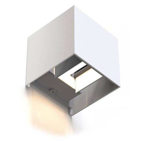 Nástenné svietidlo Hama SMART WiFi, štvorcové, 10 cm, IP44 biele

