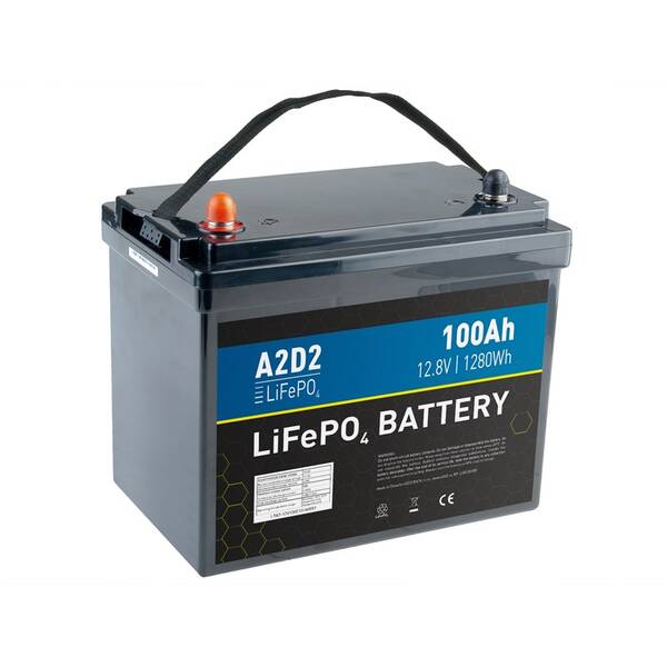 Akumulátor Avacom A2D2 LiFePO4 12,8V 100Ah M8 čierny

