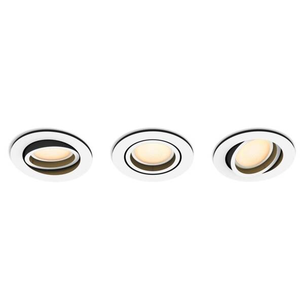 Vstavané svietidlo Philips Milliskin okrúhle 3ks biele

