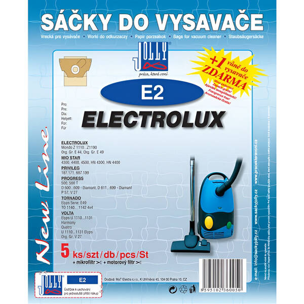 Vrecká pre vysávače Jolly E 2 (5 ks) 

