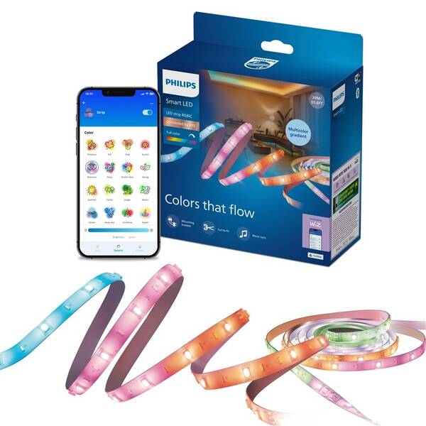 LED pásik Philips Smart LED RGBIC LED strip 20m Type-C biely

