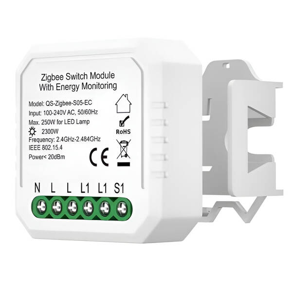 Modul IMMAX NEO SMART kontrolér s meraním spotreby V6 1-tlačidlový Zigbee 3.0, TUYA 

