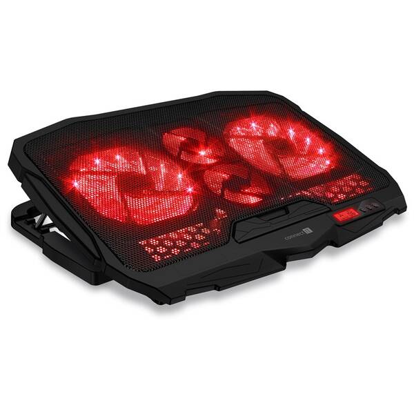 Chladiaca podložka pre NTB Connect IT FrostWind do 15,6" čierna/červená

