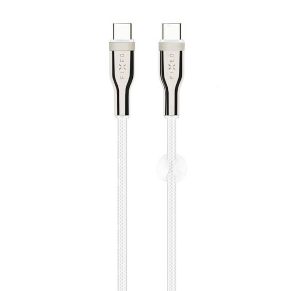 Kábel FIXED USB-C/USB-C s podporou PD, 100W, 0,5m biely

