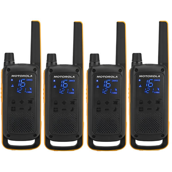 Vysielačky Motorola TLKR T82 Extreme Quad Pack čierne/žlté

