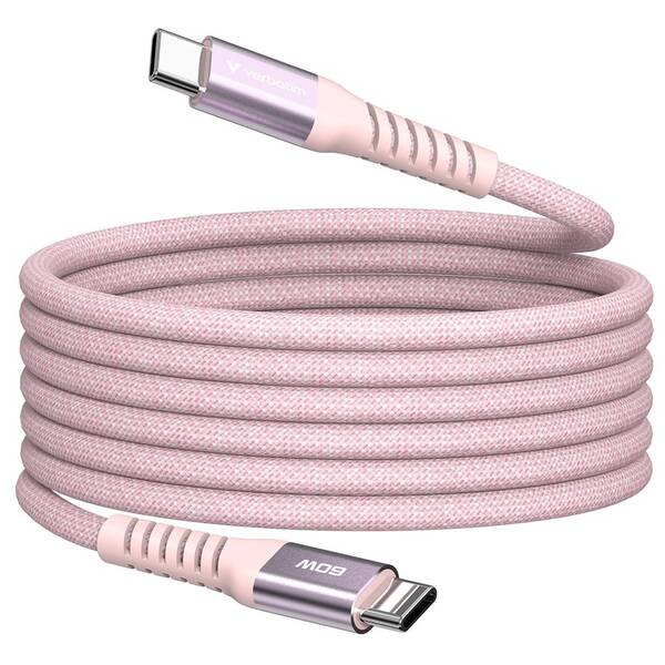 Kábel Verbatim Sync & Charge USB-C/USB-C 60W 1,2m ružový

