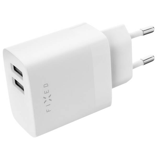 Nabíjačka do siete FIXED 17W Smart Rapid Charge, 2x USB biela

