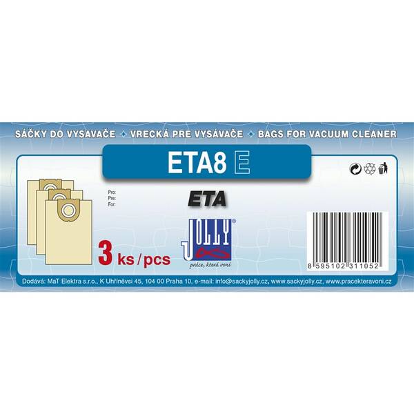 Vrecká pre vysávače Jolly ETA 8 E (3 ks) 


