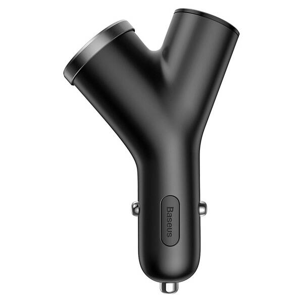 Adaptér do auta Baseus Y-type 2x USB + zapaľovač, 3.4A čierny

