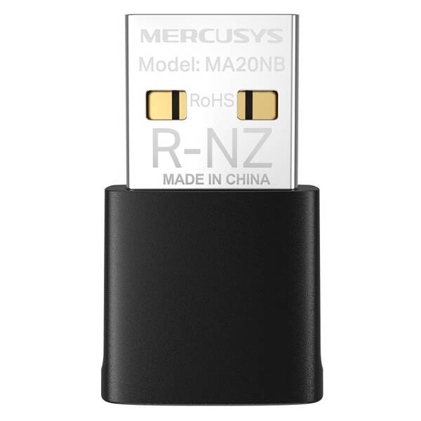Wi-Fi adaptér Mercusys MA20NB, AC650 Nano Wi-Fi Bluetooth čierny

